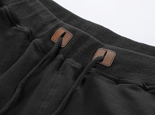 Менски шорцеви тренингот атлетски обични панталони патенти џебови влечејќи дишење памук пешачење џогирање џемпери за џогирање