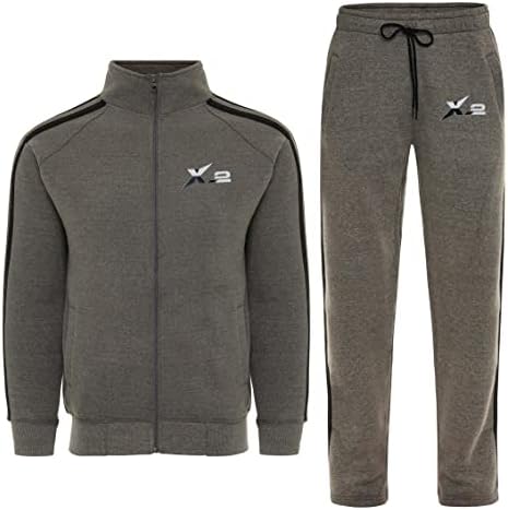 Skylinewears x-2 машки атлетски тренерки 2 парчиња поставени тренингот загревање на костумот со целосна џогирање на џогирање