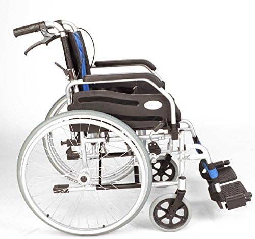 Елитна Нега Лесна Преклопна Самоподвижна Инвалидска Количка Со Рачни Сопирачки и Брзо Ослободување Задни Тркала ECSP01-18 - само 32lbs!