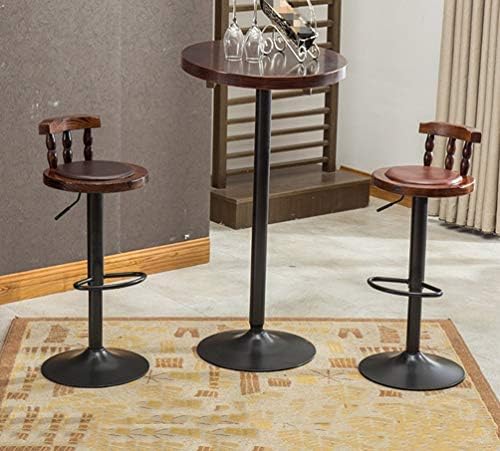 Креативна едноставност Едноставна атмосфера Ретро железо бар стол, дрвен потпирач за столче ресторан со високи столчиња кафуле висока