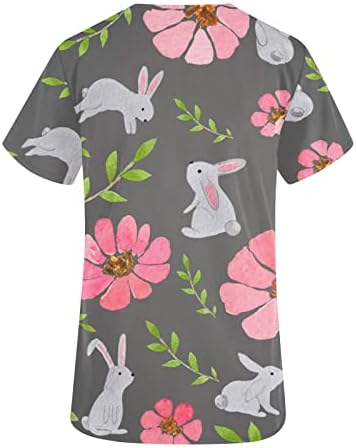 Женски V врат виножито цветна графичка работа чиста среќен подарок симпатична животинска peиркачка костуми блузи маица за дами iq
