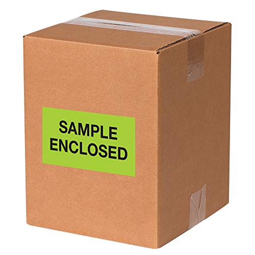 Кутија САД BDL1214 ЛОГИСКИ ЛОГИЧКИ Етикети, „Пример затворен“, 3 x 5, флуоресцентно зелено