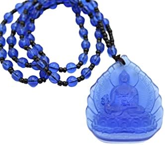 Кинески сино лиу ли стакло врежана медицина Буда приврзок ѓердан Лаки Фенг Шуи Заштита виси шарм