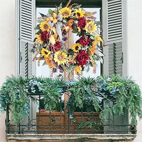 40см сончогледен цвет цвет добредојде знак што виси декор на влезната врата за домашна забава
