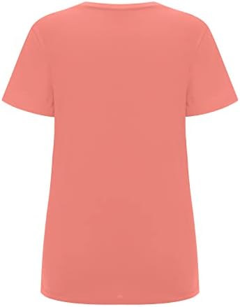 Nokmopo женски кошули трендовски плус големина летна обична фасија цврста боја o-вратот зашивање на сијалица со кратки ракави лабава маица