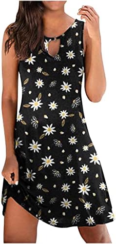 Пролетен и летен фустан за жени 2023 Модни дами печати удобно лабаво лежење на лежерни врвови#1