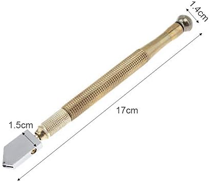 Секач за стакло Mopntt, мултифункционален професионален метален дијамантски ролери за молив со молив со молив за молив, алатка за сечење стакло