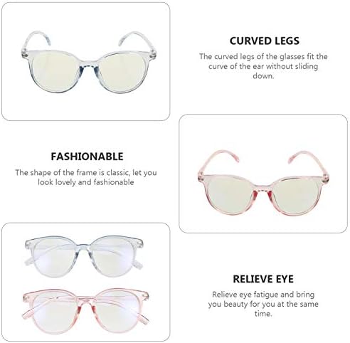 Јардве Сини Светлосни Очила Проѕирни Очила 2 парчиња Блокирање На Сини Светлосни Очила, Компјутерски Очила Против Напрегање На Очите Чисти