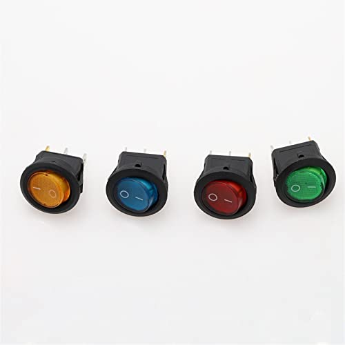 4PCS CAR 220V RONER RONKER SWITCH RED LED светло за прекинување на светлината SPST вклучена/исклучена продажба на електрични контроли