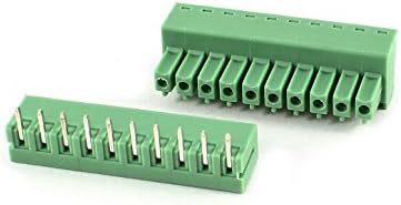 AEXIT GREEN 10PIN AUDIO & VIDEO ADESTORES 3.81mm растојание PCB Termin Terminal Block 300V конектори и адаптери 8A AWG22-16