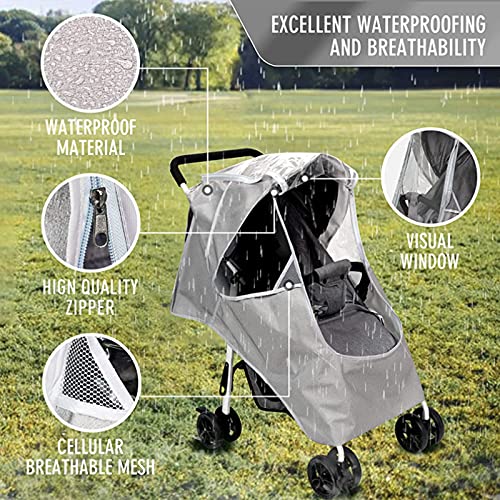 Бебе шетач за шишиња од дожд, безбедносен штит за бебиња, Универзален додаток за шетачи за водоотпорен, ветерница, заштита од снег