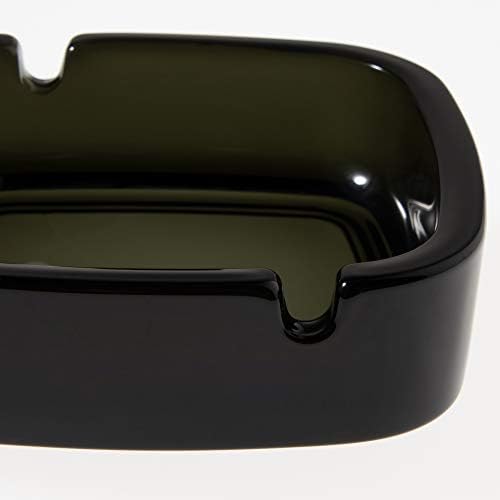Toyo Sasaki Glass P-05536-BK-Jan Eshtray, црна, приближно. 1,2 x 3,7 инчи, квадрат, изработен во Јапонија, пакет од 96
