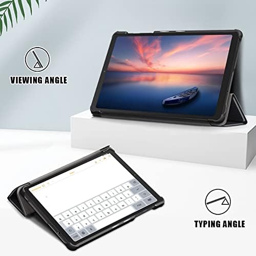 Славик таблет случај за таб A7 Lite 2021 8.7inch T220 T225 Flip Case PU кожа таблета за таблети за канцеларија, самрак