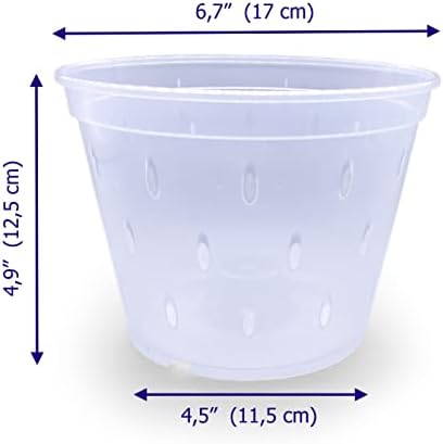 Зирка чисти садови со орхидеи со дупки пластични цветни пластери 7 инчи - 6 пакувања