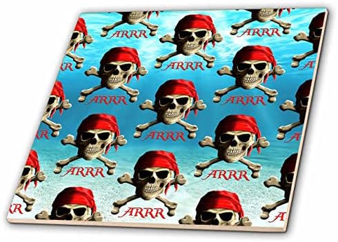 3дроуз Џоли Роџер пиратски череп шема зборува како ПИРАТСКИ ARRR-Плочки