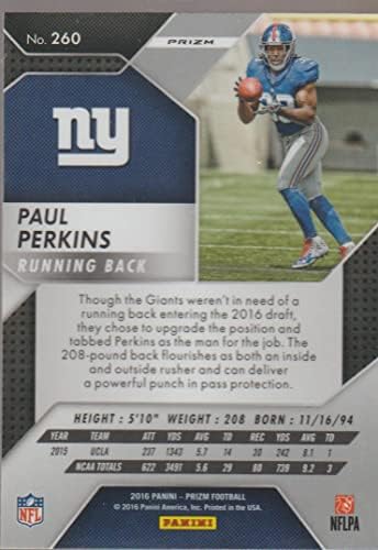 Paul Perkins Panini Prizm - [Base] - Prizm 260