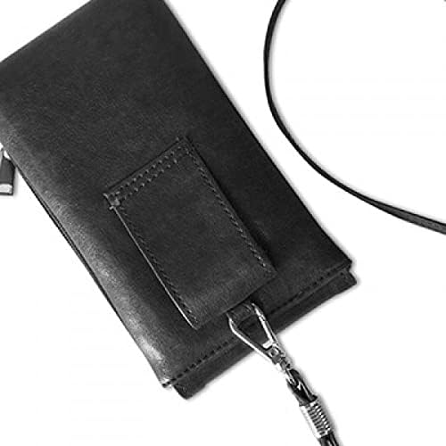 Лингху кинески презиме Карактер Кина Телефонски паричник чанта што виси мобилна торбичка со црн џеб