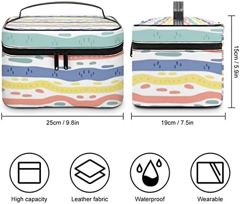 ТОРБА ЗА ШМИНКА СО ПРУГИ ТИМАЈЛОР, Торба За Тоалет За Жени, Симпатична Козметичка Патна Торба, Организатор На Тоалет За Патување, МТВ14