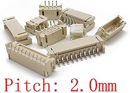 Circuit Wiring 100pcs pH 2.0 Pitch 2.0mm Хоризонтален SMD приклучок за лепенка за приклучоци за приклучоци за приклучок за приклучок