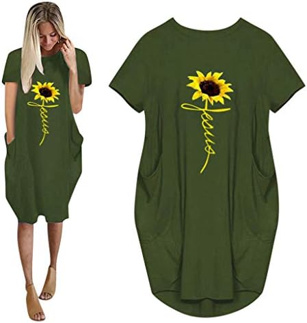 LKPJJFRG Women'sенски женски фустан со маица 2023 година пролетен моден кратки ракави со повеќебојни преголеми фустан со маица со маички