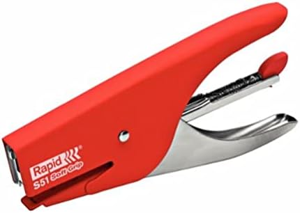 Rapid Supreme S51 Stapling Pliers, 15 лим капацитет, користи број 21 степени, мек зафат, метал и гума, црвена, 10538747