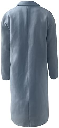 Twgone Зимски палта за жени модни долги ракави двојно копче Волнено палто зима
