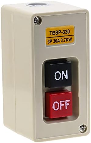 Tioyw TBSP-330 3 Фаза 3,7kW 30A Копче за притискање на копчето Pushbutton Контрола на прекинувачот за вклучување
