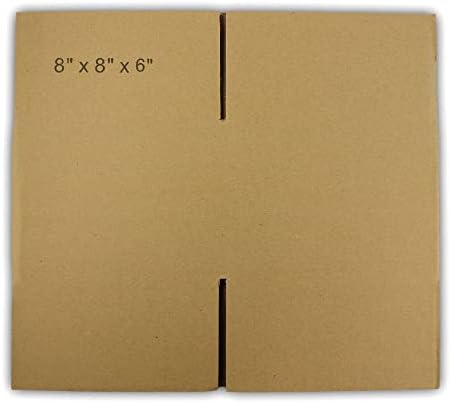 Екосвифт 1-Кутија 8х8х6 Кутија За Пакување Брановидни Картони Пошта Кутија За Преместување Кутија за Испорака Картон 8 х 8 х 6 инчи