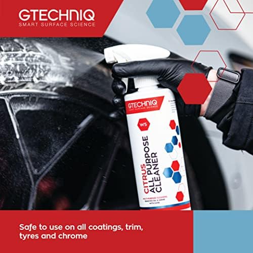 Gtechniq-W5 Цитрус Сите Намени Почиста-Отстранува Масло И Нечистотија Со Леснотија; Не Го Оштети Восок или Премази; Користете На Моторот