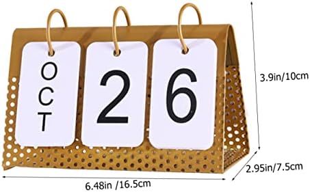 TOFFICU 4PCS 2023 2023 биро календар џеб календар ретро домашен декор свадба табела распоред за планер железо штанд биро календар свадба