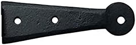 Адонаи хардвер 3 инчен „Асриел“ црна античка железна рака фалсификувана лажна шарка - обложена со црн прав