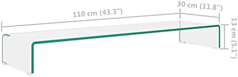 Видаксл Тв Штанд / Монитор Столб Стакло Јасно 43.3 x11. 8 x5. 1