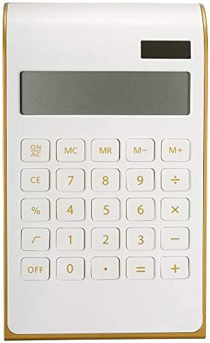 Калкулатор на Леои, тенок елегантен склон дизајн, калкулатор за десктоп со двојна моќност, канцеларија/домашна електроника, соларна енергија, навален LCD дисплеј, 10 ?