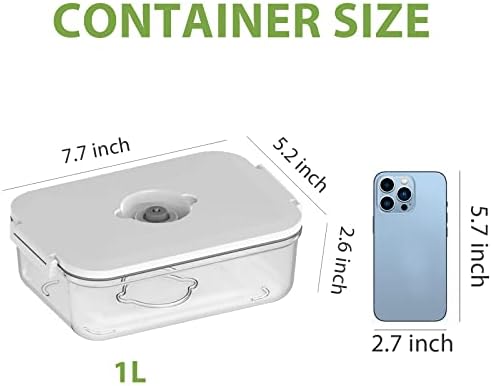 Контејнери за складирање со вакуумски Заптивки Со Капаци-Чувајте Ја Храната Свежа 5 ПАТИ Подолго-Херметички Контејнер За Складирање