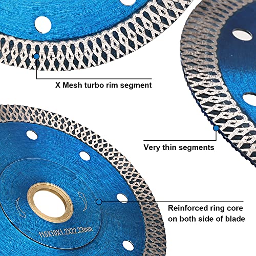 3 парчиња/лота супер тенка сечило на плочки од дијамант 4,5 сечење на сечилото за сечење порцелани за гранит мермер керамички порцелански
