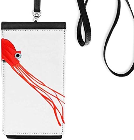 Традиционален кинески змеј октопод образец телефонски паричник чанта што виси мобилна торбичка црн џеб