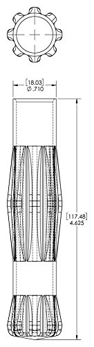 Caplugs 99396153 Пластични залепи. да одговара на OD 0,710 Должина 4.625 VGR-710, винил, да одговара на OD 0,710 должина 4,625, црна