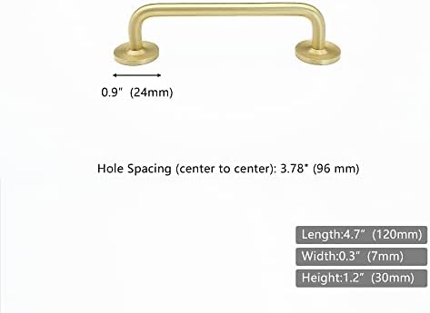 3,75 четкан месинг кабинет влече рачки со долги златни фиоки влече рачки модерно копче за кујнски шкафови влече хардвер