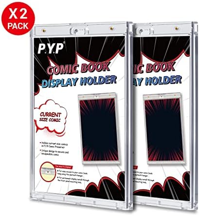 P.Y.P Protect You Play 2 Count Comic Chark Plaption Case - Магнетски држач УВ заштита од стрип заштитник на плоча