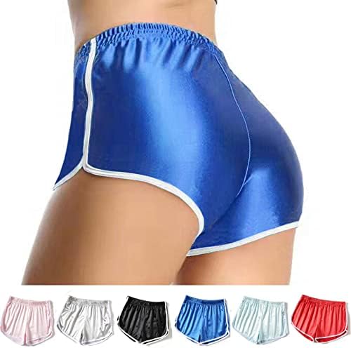 Firero Summer Shorts за жени 2023 година, жени секси секси пакувања цврста боја случајна лабава еластична половината за влечење на плажа
