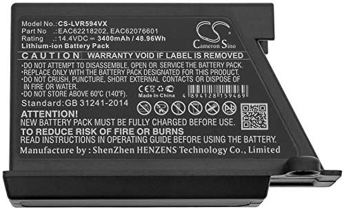 CS Камерон Сино Батерија ЗА LG HomBotVR1128R, VR1128SIL, VR1129RB, VR1227R, VR1228DS, VR1228R, VR1229B, VR1320B, VR34406LV, VR34408LV,