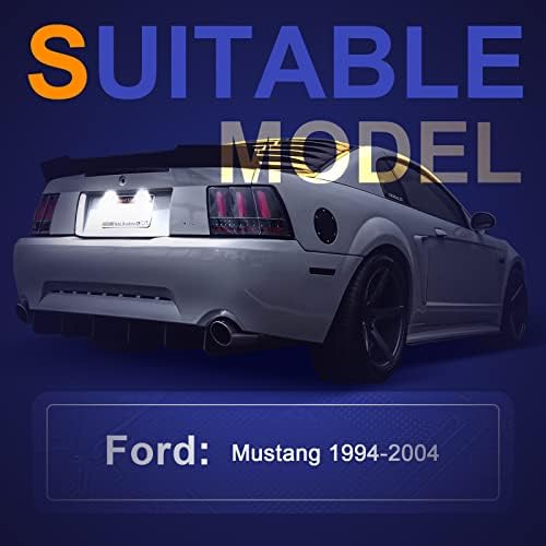 Ixcnet LED Регистарска Табличка Замена На Светлината Компатибилна Со Ford mustang 1994-2004, 6500k Белата Ознака Светилка Осветлување