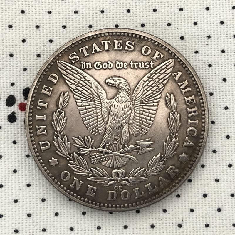 КИНГФЕНГ 38мм Антички Сребрен Долар Монета Американски Морган Скитник Монета 1890цц Занает 71