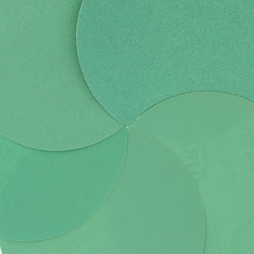 Dura -Gold Premium 80, 120, 220, 320, 400 Grit 6 Зелен филм PSA Discs Discs, 5 секој, 25 вкупно - самостојно лепливи дискови за шкурка за шкурка