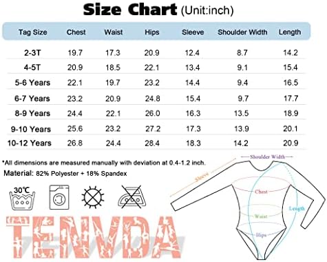 ТЕНВДА Гимнастика Трико За Девојки Светкаво Еднорог Виножито Долги Ракави Деца Паѓа Облека Возраст 2-9 Години