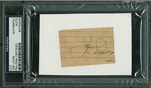 Boxо Луис Бокс автентичен потпишан 1.75x2,75 Исечен автограм ПСА/ДНК плоча