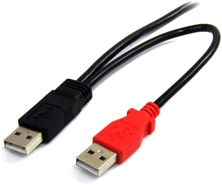 Startech.com 6 ft USB y кабел за надворешен хард диск - USB A до Mini B - USB кабел - USB до Mini -USB тип Б - USB 2.0-6 ft - црна - USB2HABMY6