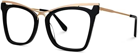 Зелол Шик Преголема Рамка За Очила За Мачки Со Проѕирна Леќа Метални Очила За Жени Каедра ZJGX520498