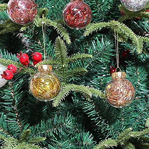 Божиќни висечки украси,украси за новогодишна елка,божиќни топчиња, 4 ПАРЧИЊА Украси За Божиќни Топчиња Пластични Топчиња, Украси За Новогодишна
