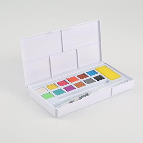 SDGH цврст пигмент акварел металик боја 12 боја бела кутија цврста гуаче боја слика слика акварел боја